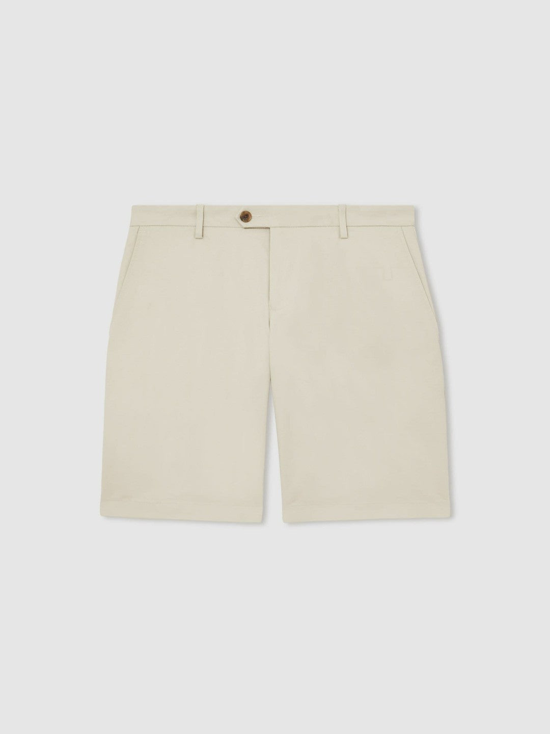 Reiss Cotton Chino Shorts With Stretch in Stone