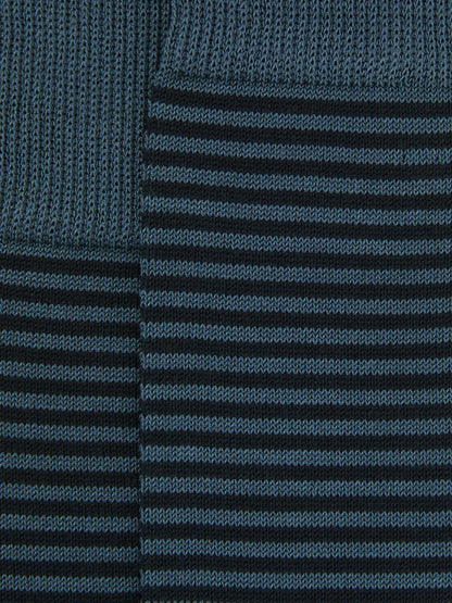 Reiss Striped Socks in Airforce Blue/ Navy
