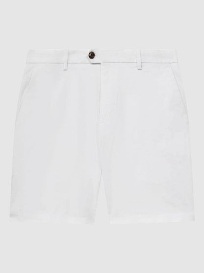 Reiss Short Length Casual Chino Shorts in White