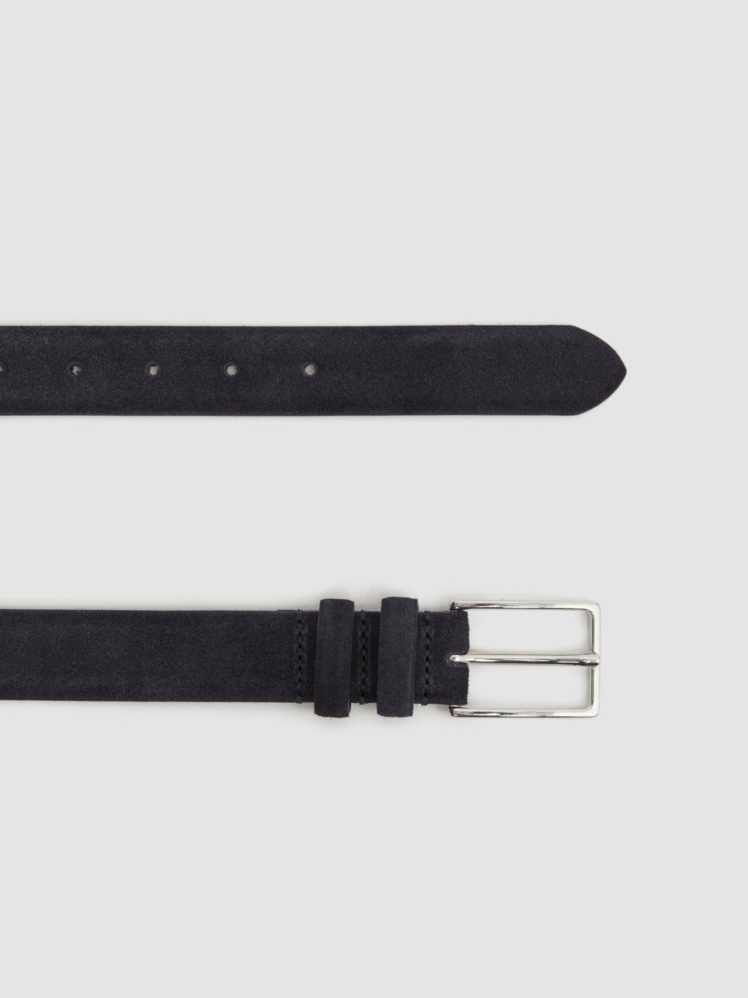 Reiss Suede Belt in Navy