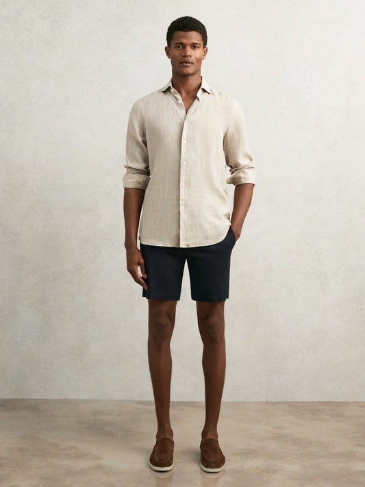 Reiss Short Length Casual Chino Shorts in Navy
