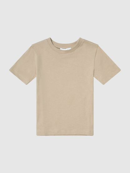 Reiss 9-13 yrs Crew Neck T-Shirt in Stone