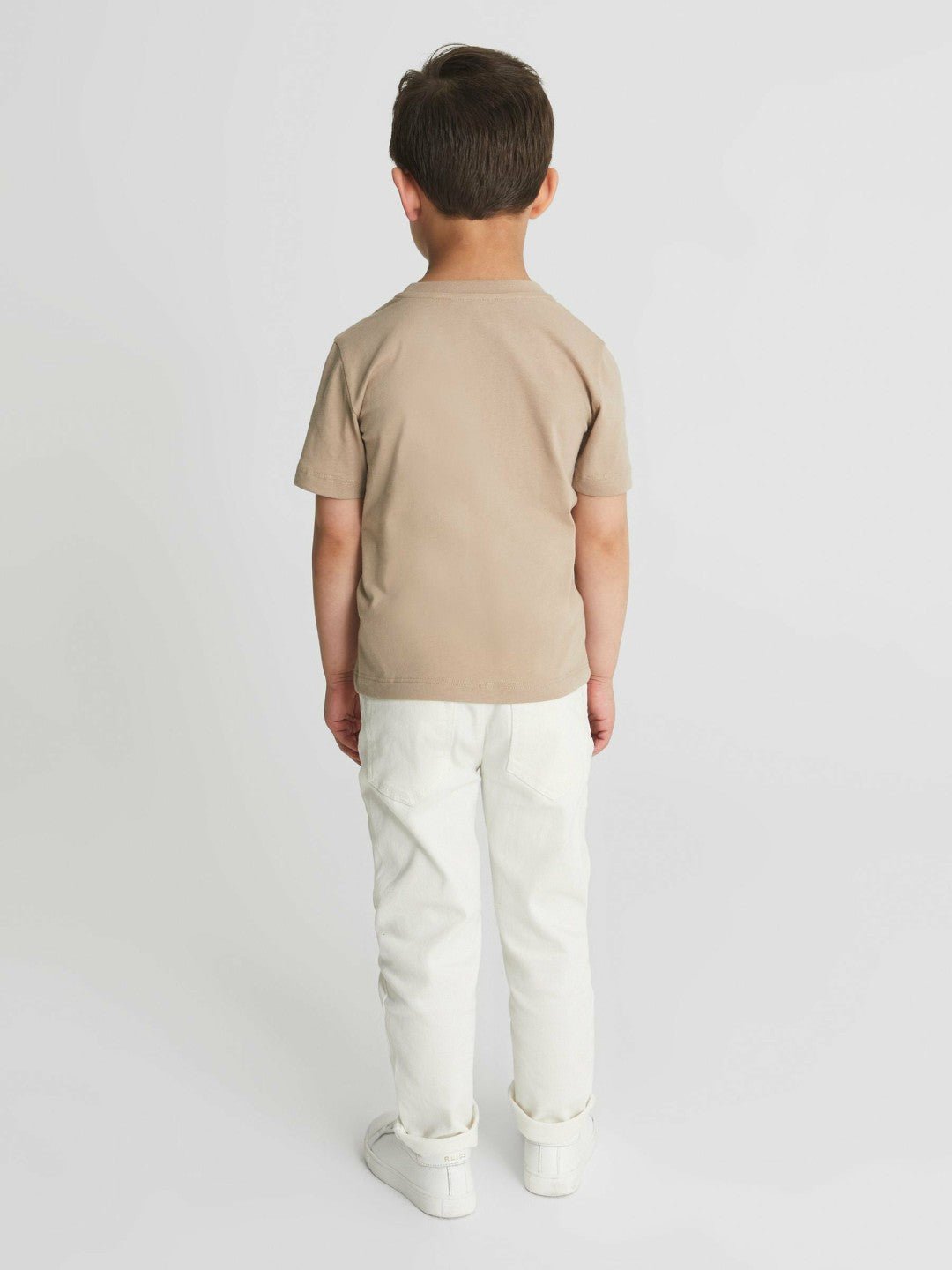 Reiss 9-13 yrs Crew Neck T-Shirt in Stone