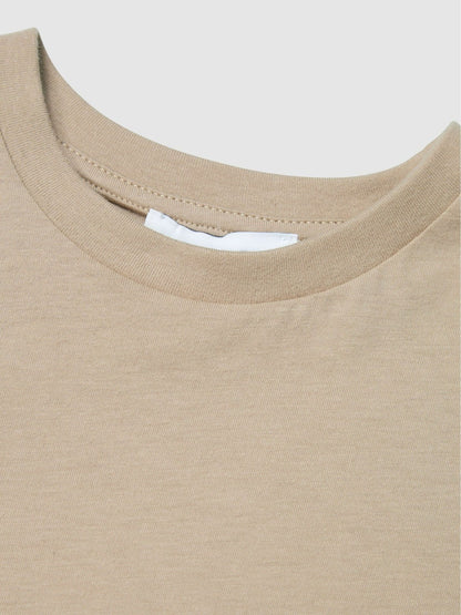 Reiss 9-13 yrs Crew Neck T-Shirt in Stone