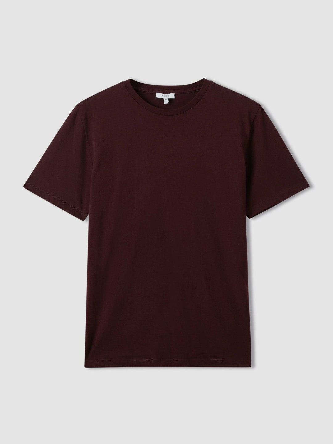 Reiss Cotton Crew Neck T-Shirt in Bordeaux