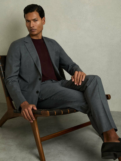 Reiss Cotton Crew Neck T-Shirt in Bordeaux