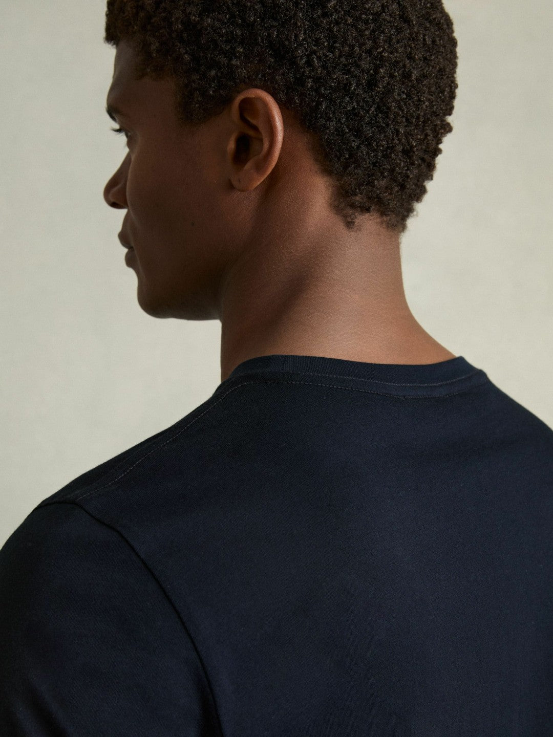 Reiss Cotton Crew Neck T-Shirt in Navy
