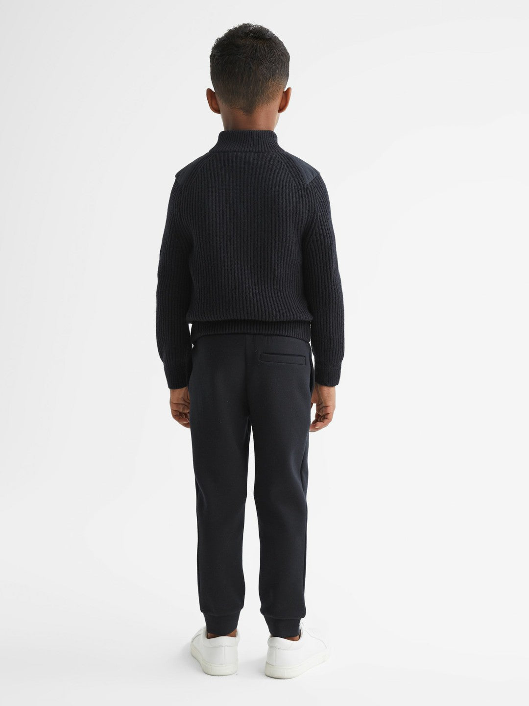 Reiss 9-14 yrs Hybrid Zip Through Quilted Jacket in Navy