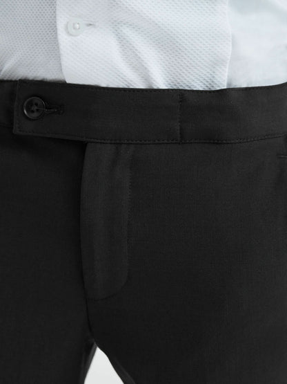 Reiss 3-9 yrs Tuxedo Satin Stripe Trousers in Black