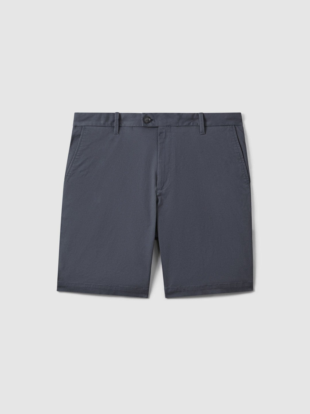 Reiss Cotton Chino Shorts with Stretch in Airforce Blue