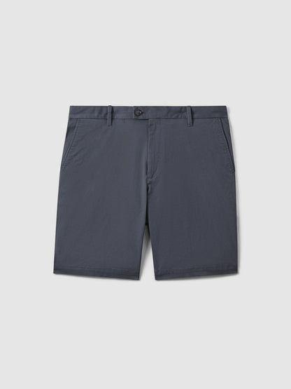 Reiss Cotton Chino Shorts with Stretch in Airforce Blue
