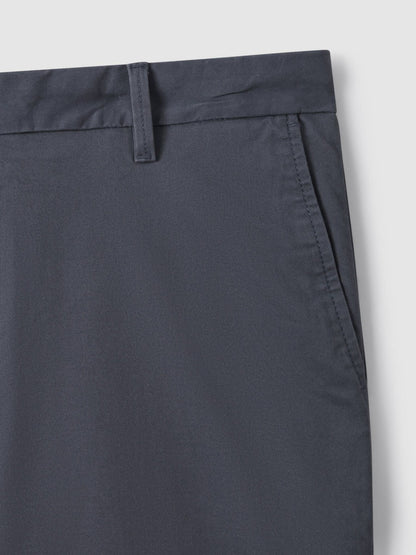 Reiss Cotton Chino Shorts with Stretch in Airforce Blue