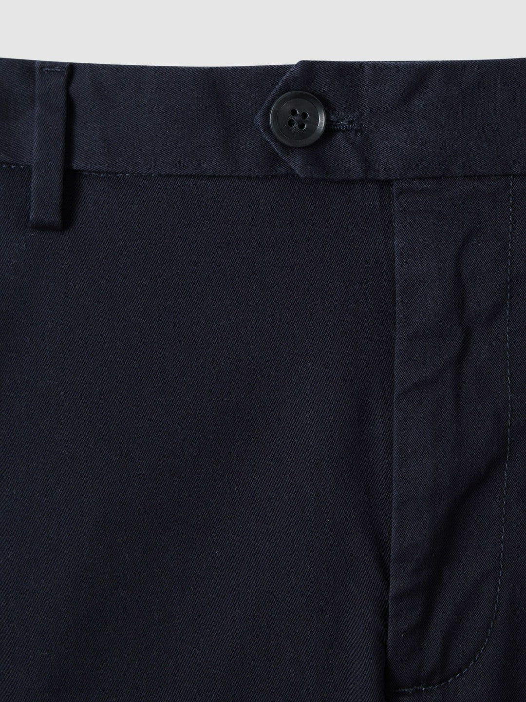 Reiss Cotton Chino Shorts with Stretch in Navy