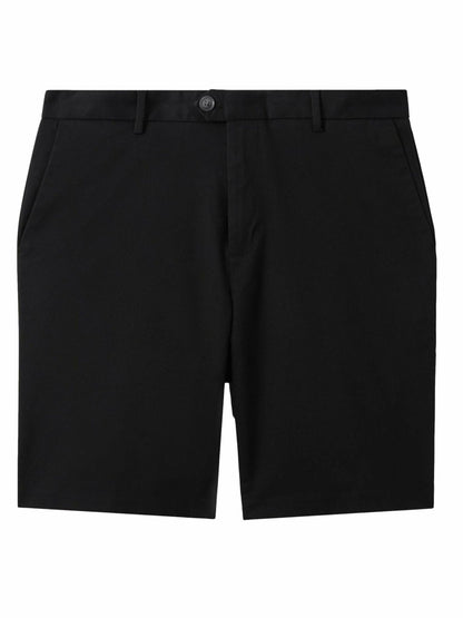 Reiss Cotton Chino Shorts with Stretch in Black