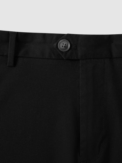 Reiss Cotton Chino Shorts with Stretch in Black
