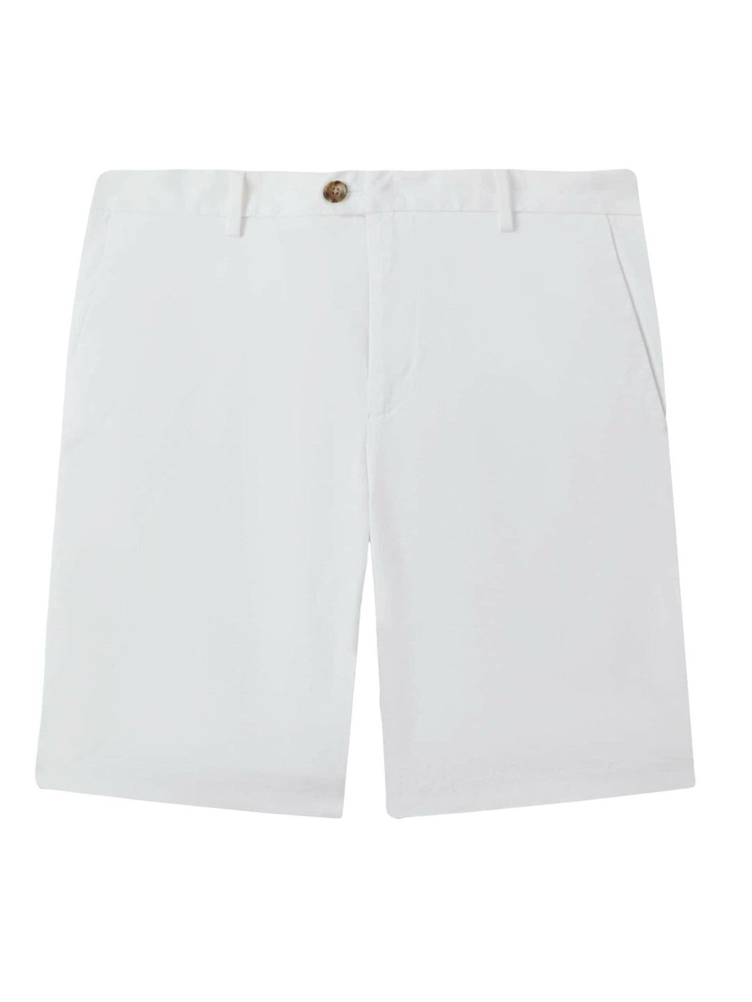 Reiss Cotton Chino Shorts with Stretch in White