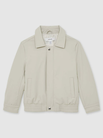 Reiss 13-14 yrs Zip Through Harrington Jacket in Natural