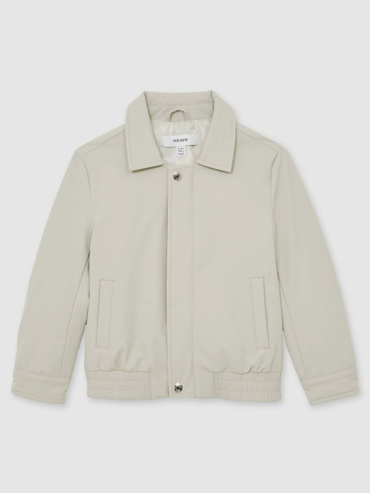 Reiss 13-14 yrs Zip Through Harrington Jacket in Natural