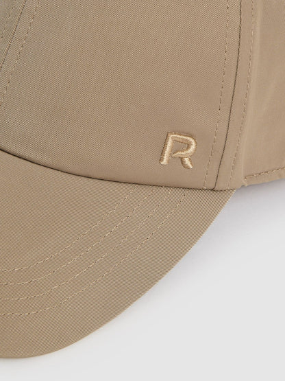 Reiss Logo-Embroidered Baseball Cap in Taupe