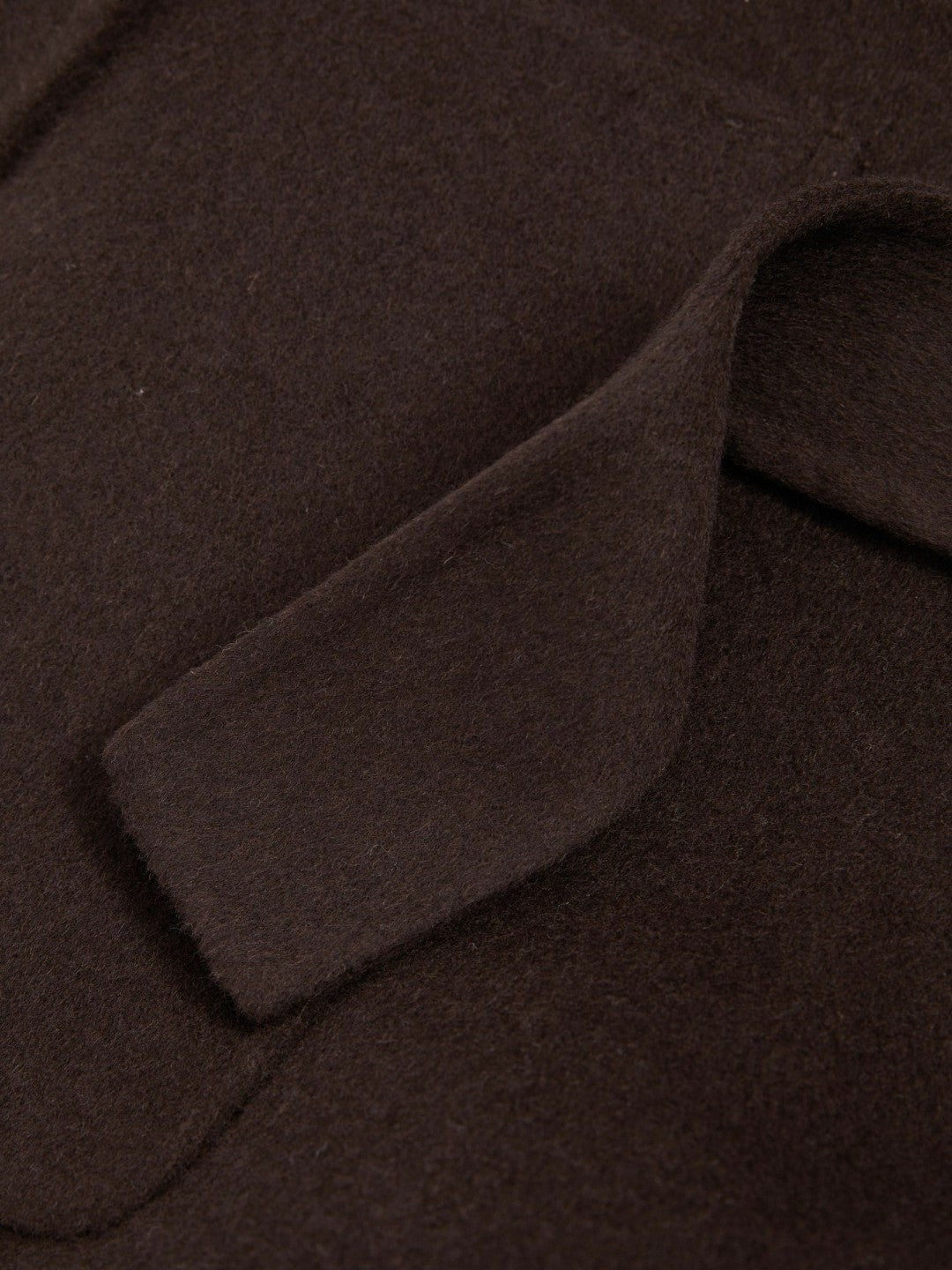 Reiss Petite Wool Blend Double Breasted Blindseam Coat in Chocolate