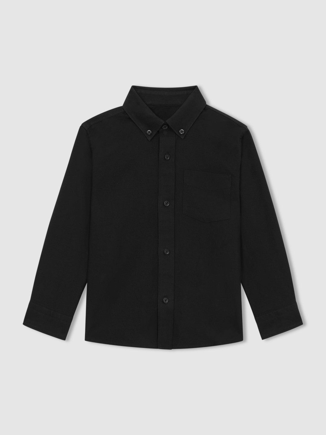 Reiss 3-9 yrs Button Down Oxford Shirt in Black