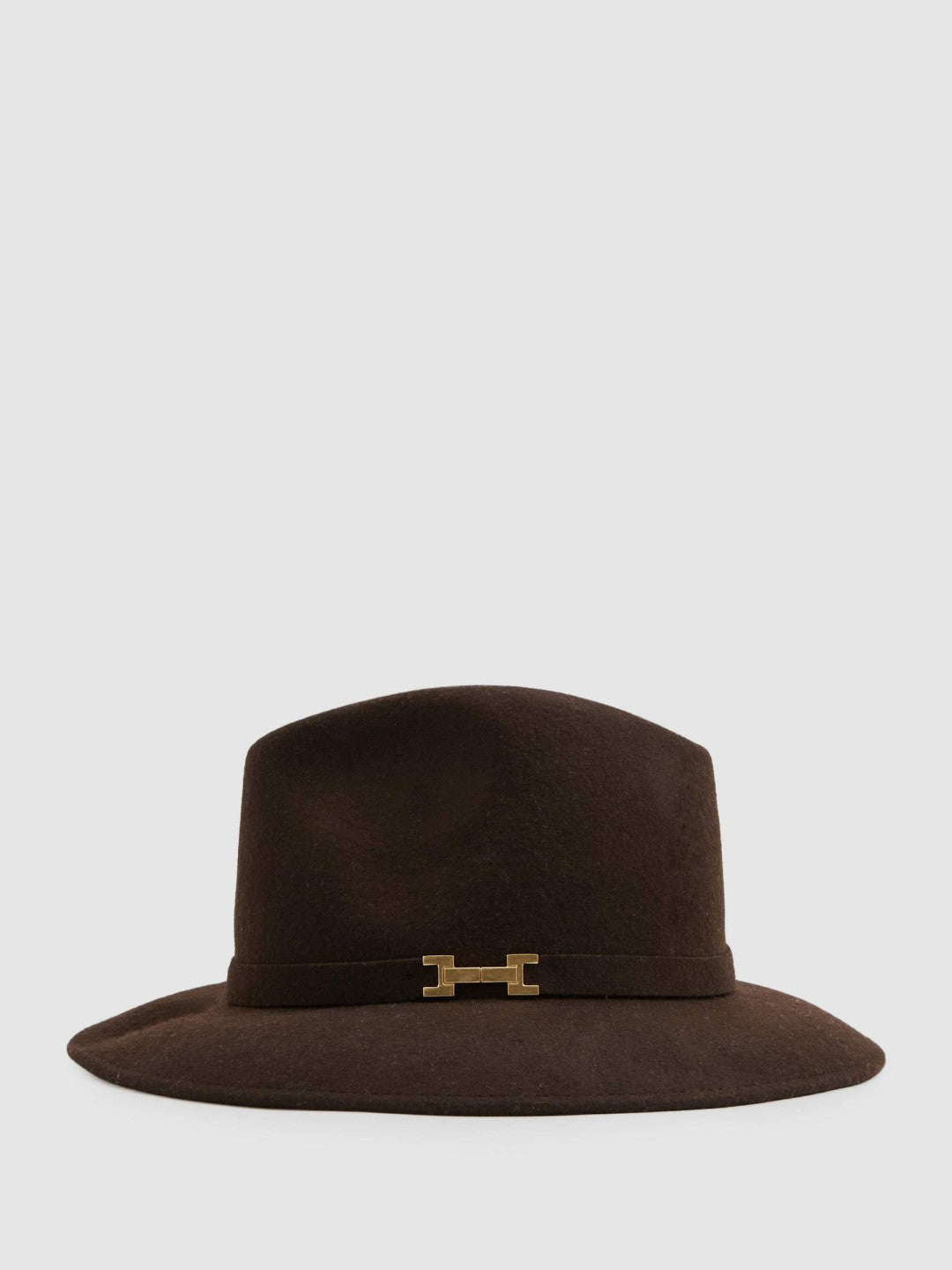 Reiss Wool Fedora in Chocolate