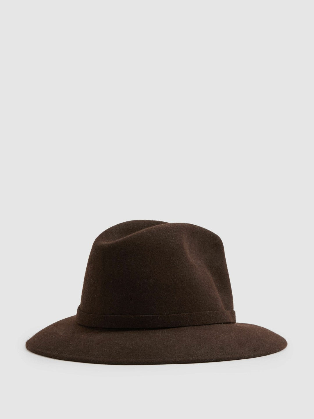 Reiss Wool Fedora in Chocolate