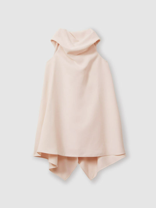 Reiss 13-14 yrs High-Neck Drape Back Dress in Pink