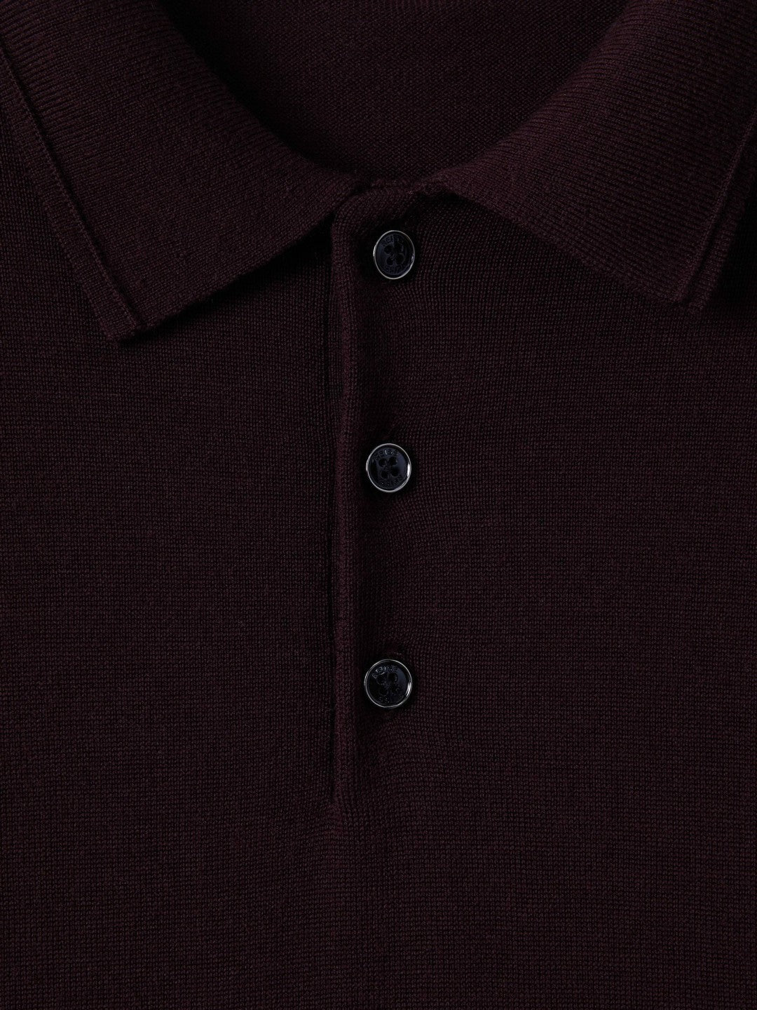 Reiss Merino Wool Polo Shirt in Dark Bordeaux