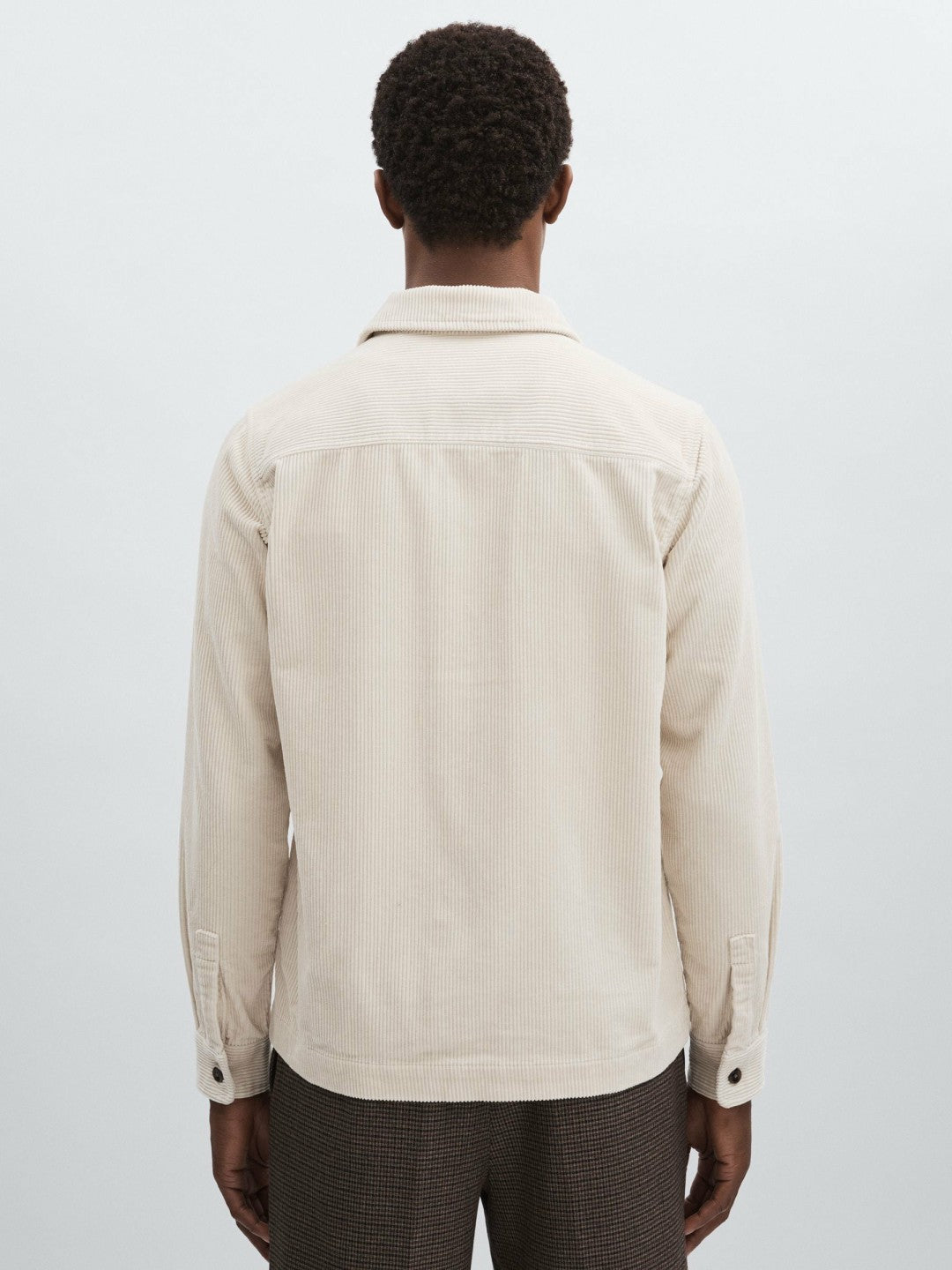 Reiss Les Deux Cotton Corduroy Overshirt in Ivory