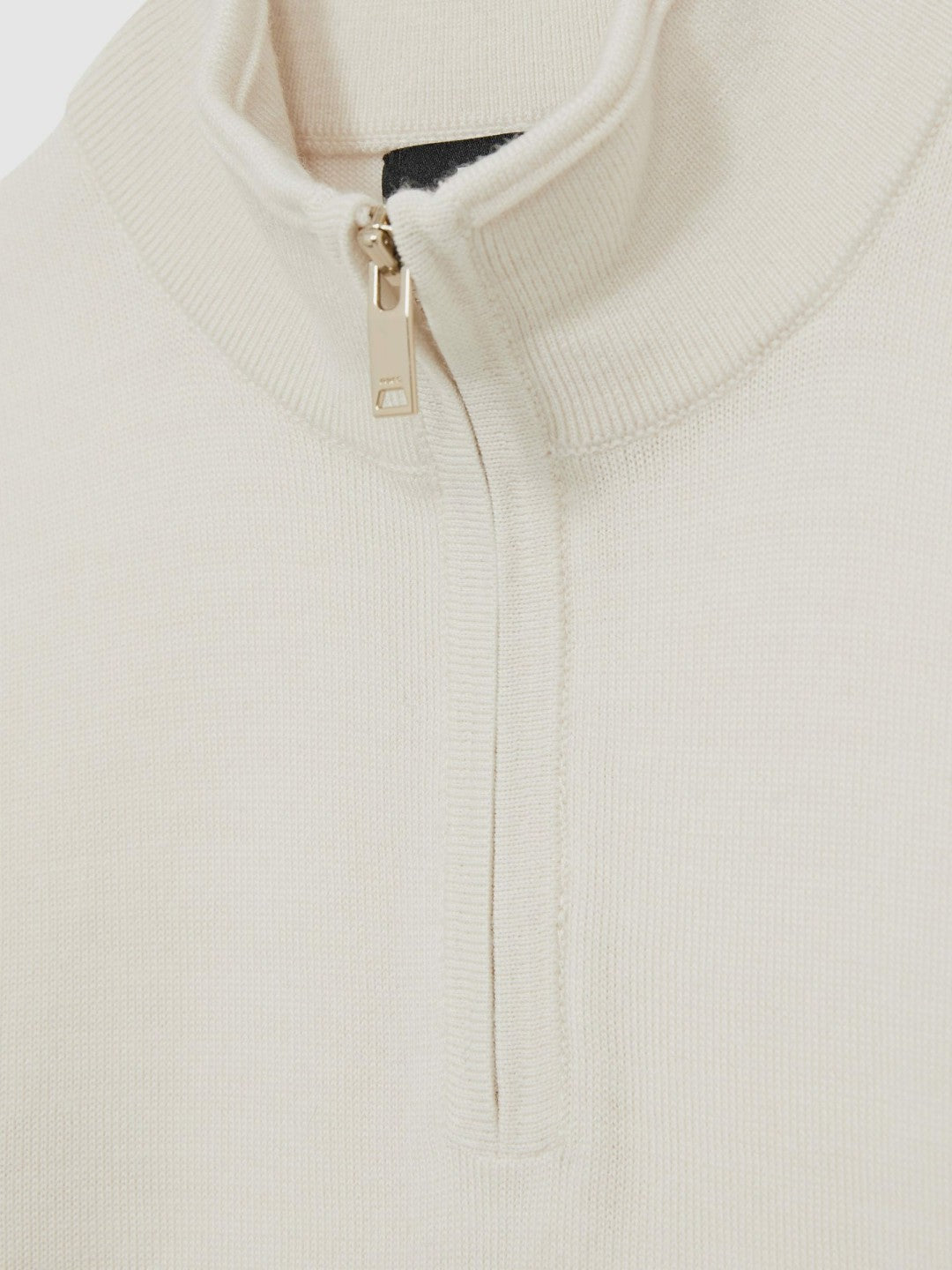 Reiss 3-9 yrs Merino Wool Half-Zip Funnel Neck Jumper in Snow