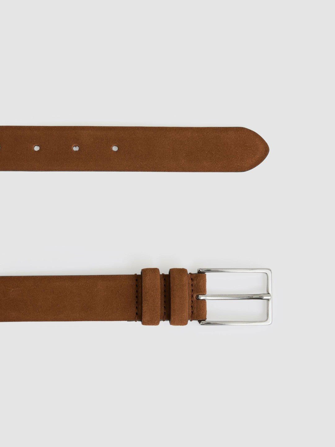 Reiss Suede Belt in Light Tan