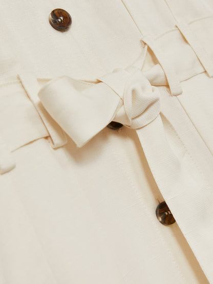 Reiss 4-9 yrs Tie-Waist Collared Dress in Ivory