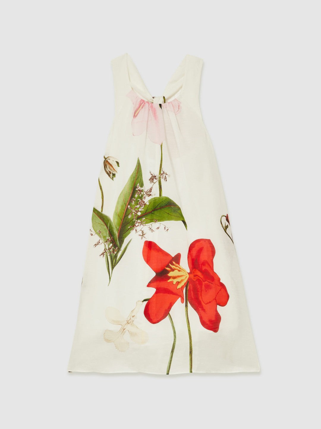 Reiss 9-13 yrs  | NYBG Floral Maxi Dress With Linen in Ivory