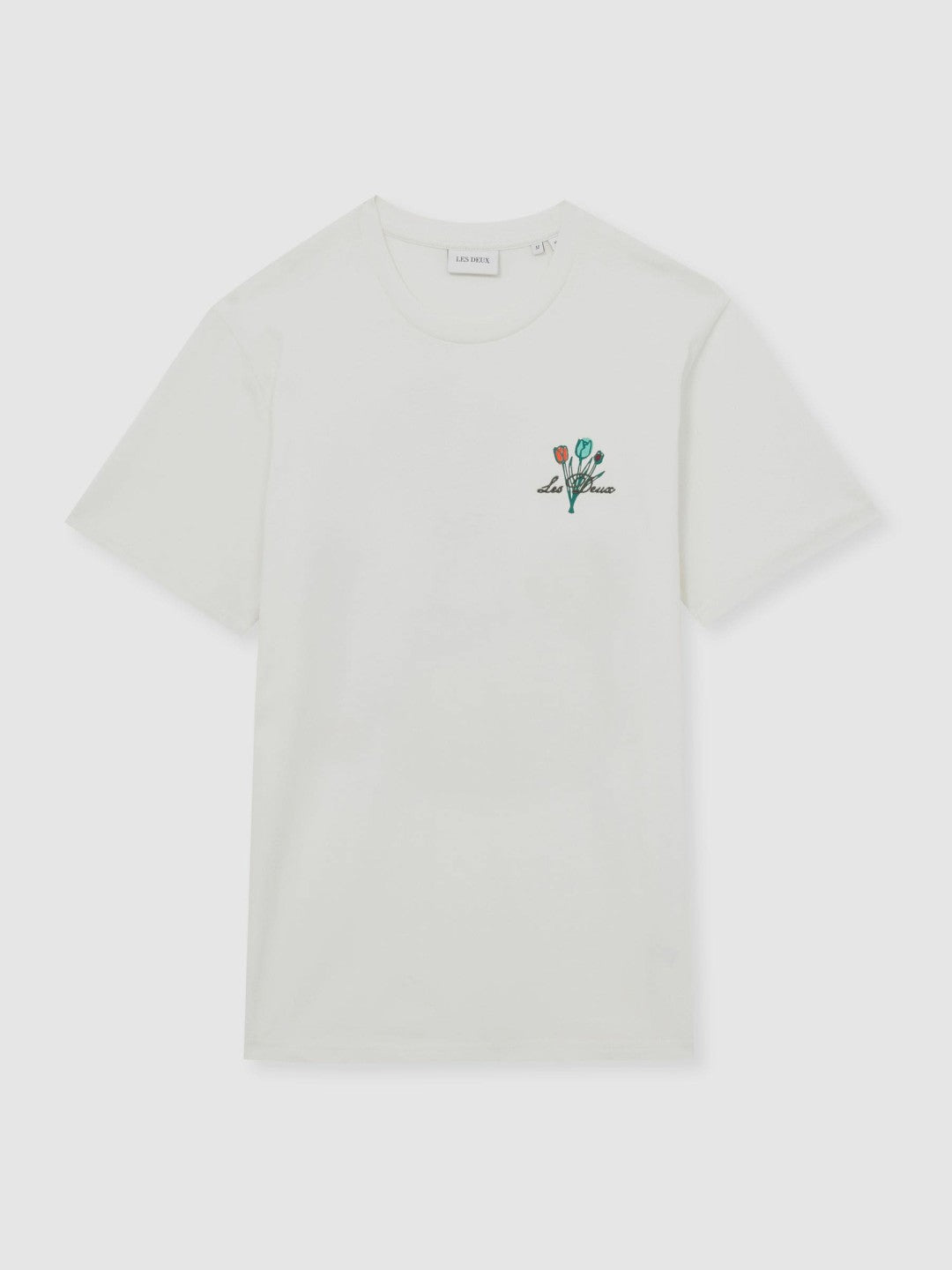 Reiss Les Deux 100% Cotton Café Print T-Shirt in Ivory Print