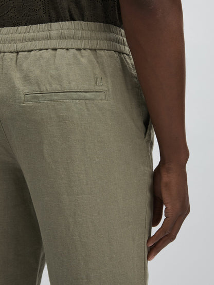 Reiss Les Deux Drawstring Trousers in Green/Ivory