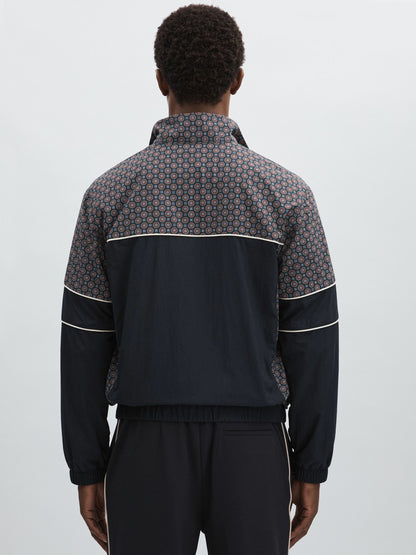 Reiss Les Deux Printed Track Jacket in Dark Navy