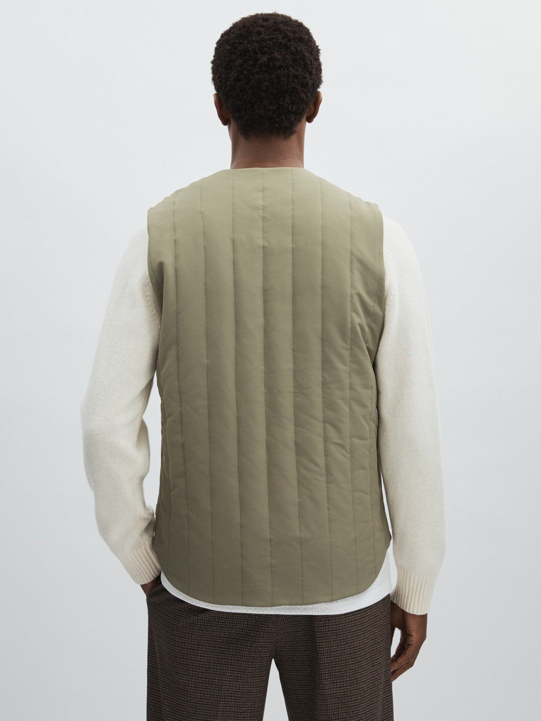 Reiss Les Deux Quilted Technical Gilet in Green