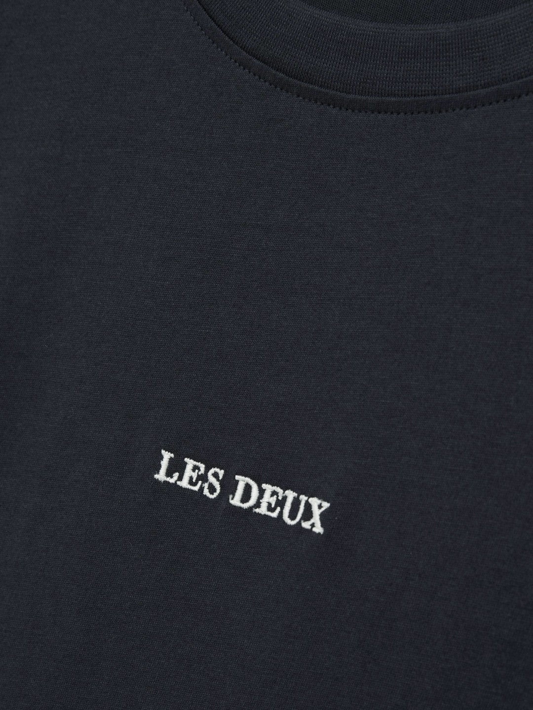Reiss Les Deux Cotton Logo T-Shirt in Navy Blue