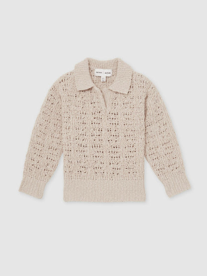 Reiss 9-13 yrs  | 100 Ciels Bouclé Jumper in Neutral
