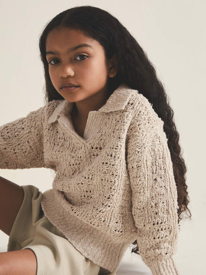 Reiss 9-13 yrs  | 100 Ciels Bouclé Jumper in Neutral