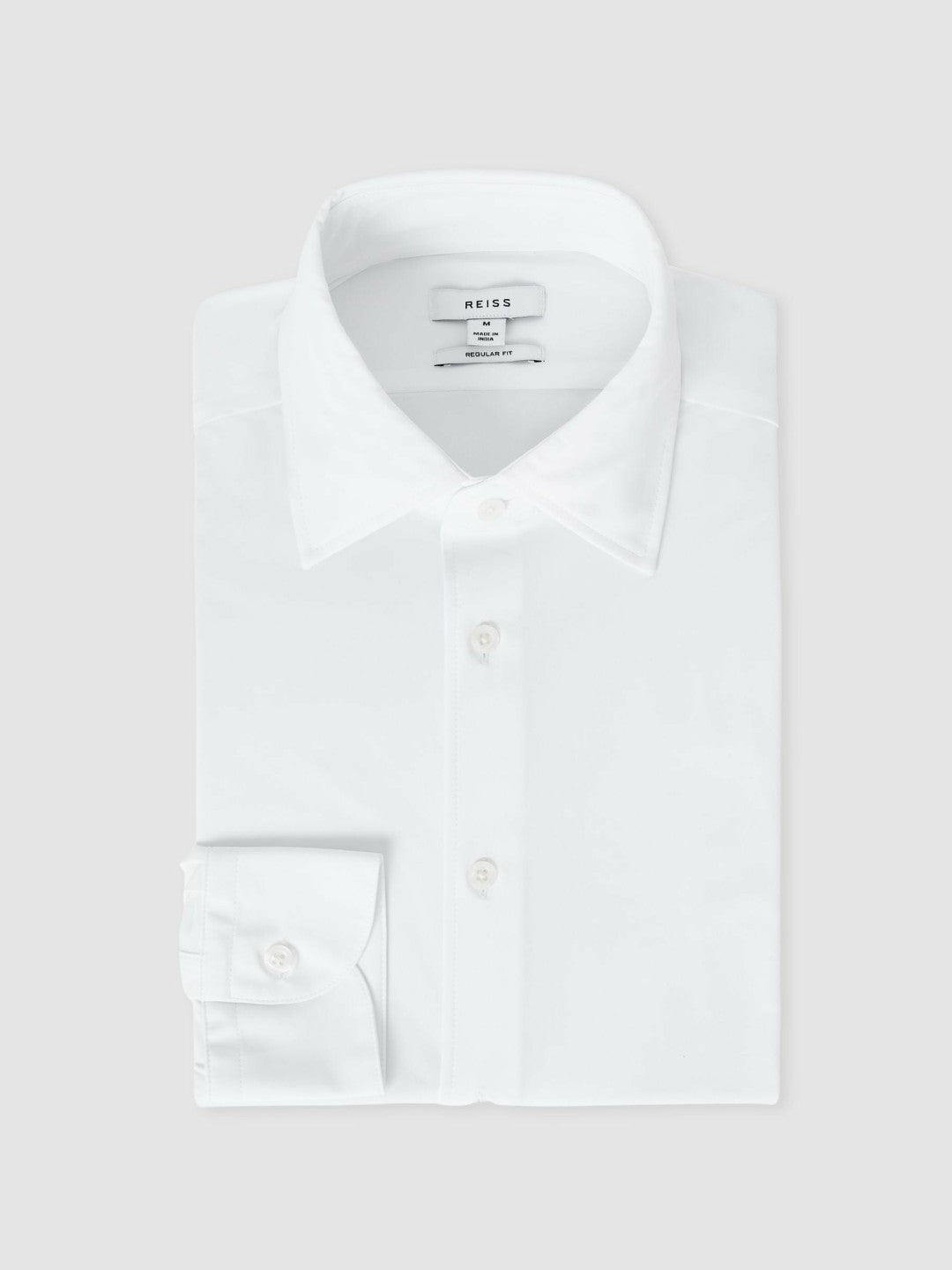 Reiss Long-Sleeve Travel Shirt in White