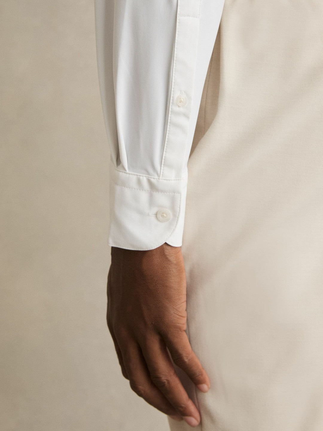 Reiss Long-Sleeve Travel Shirt in White