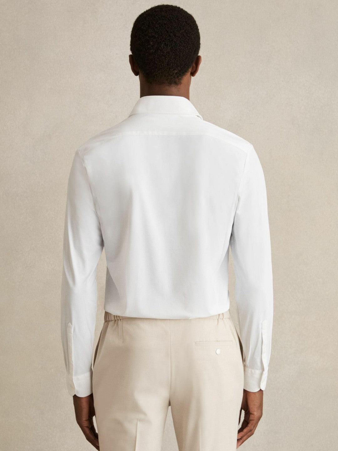 Reiss Long-Sleeve Travel Shirt in White