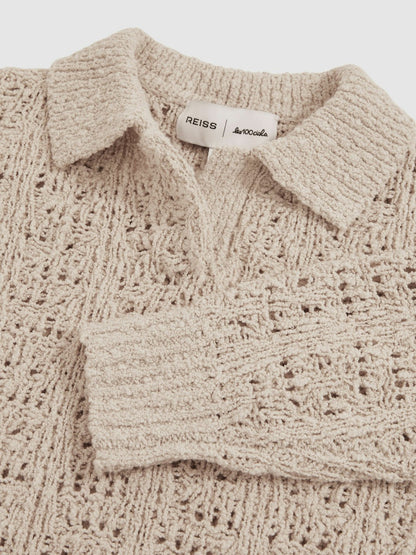 Reiss 4-9 yrs  | 100 Ciels Bouclé Jumper in Neutral