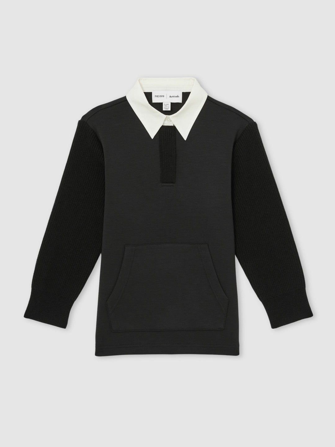 Reiss 4-9 yrs  | Les 100 Ciels Polo Sweatshirt in Black