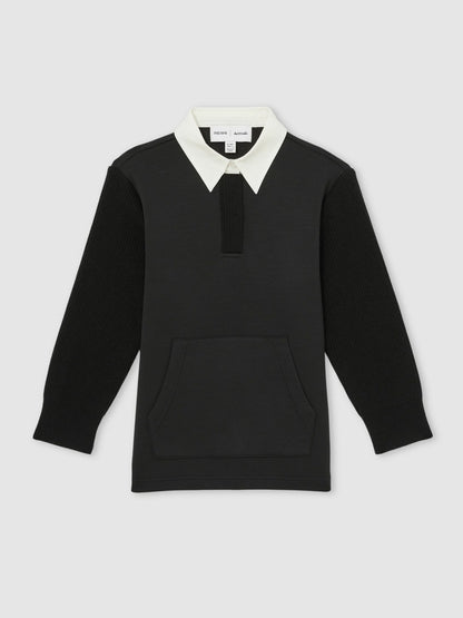 Reiss 4-9 yrs  | Les 100 Ciels Polo Sweatshirt in Black
