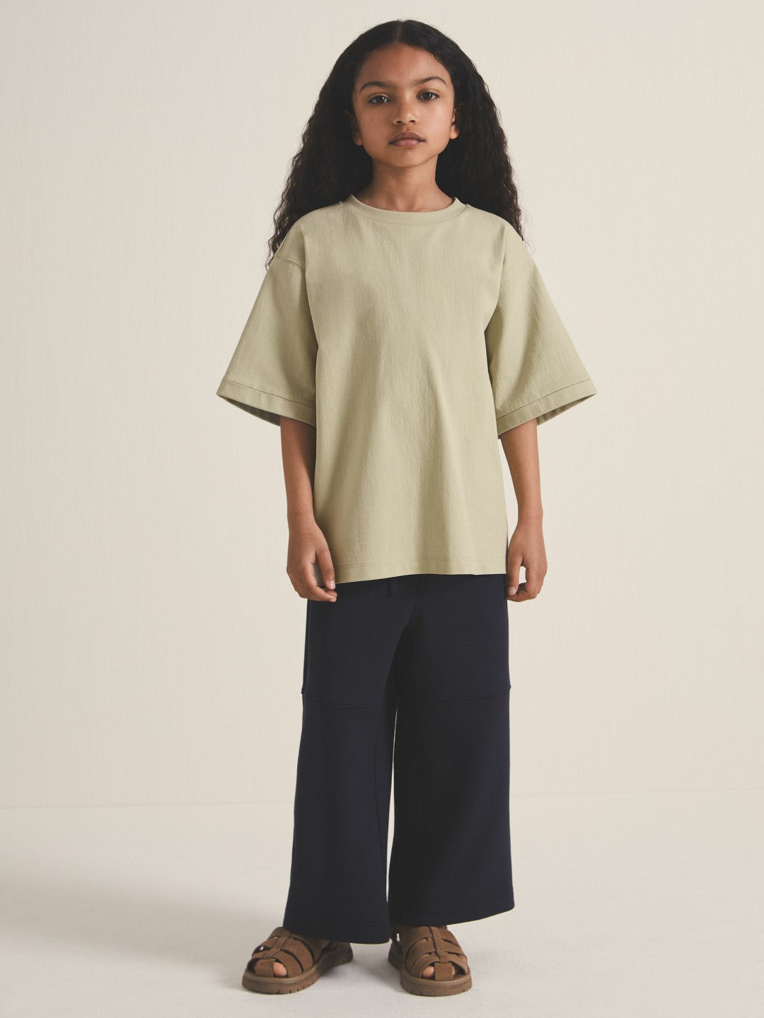 Reiss 4-9 yrs  | Les 100 Ciels Oversize T-Shirt in Sage