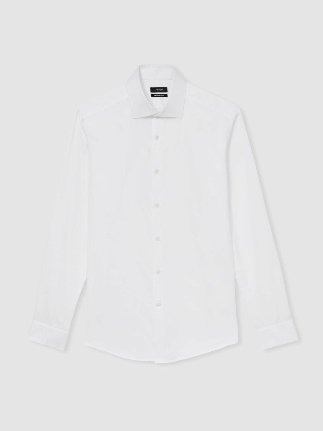 Reiss Slim Fit Slim-Fit Cotton-Sateen Shirt in White