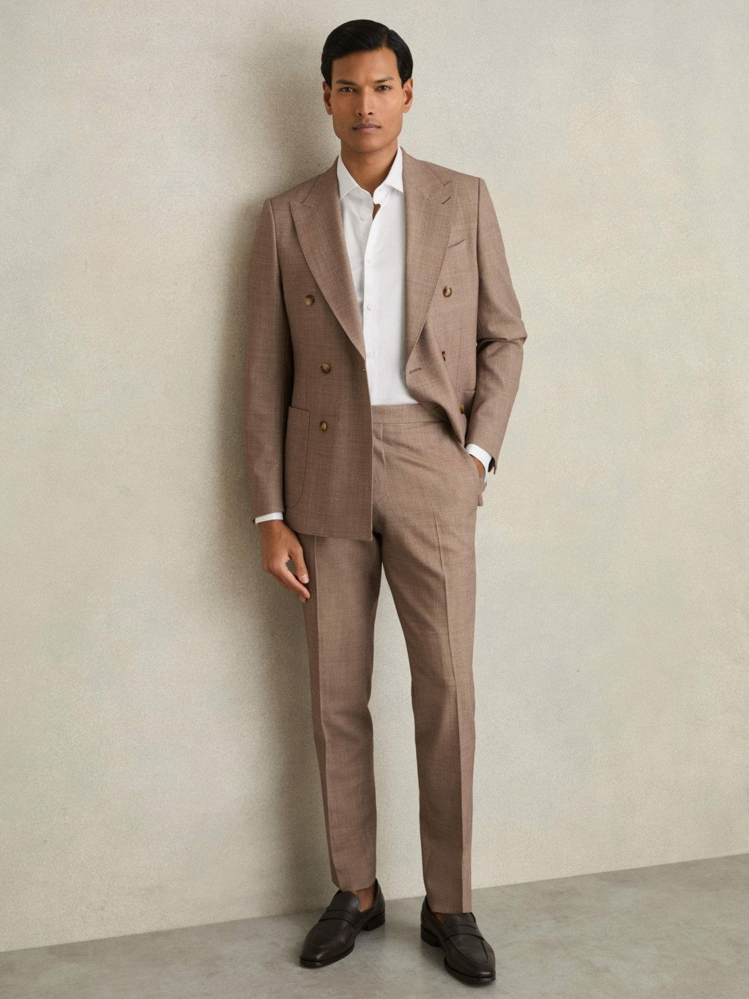 Reiss Slim Fit Slim-Fit Cotton-Sateen Shirt in White